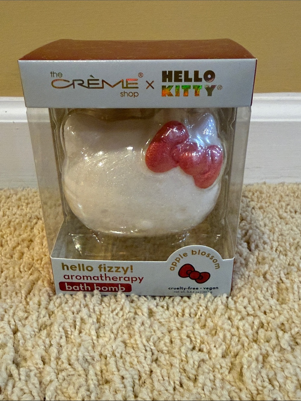 The Crème Shop x Hello Kitty Apple Blossom White & Pink Bath Bomb